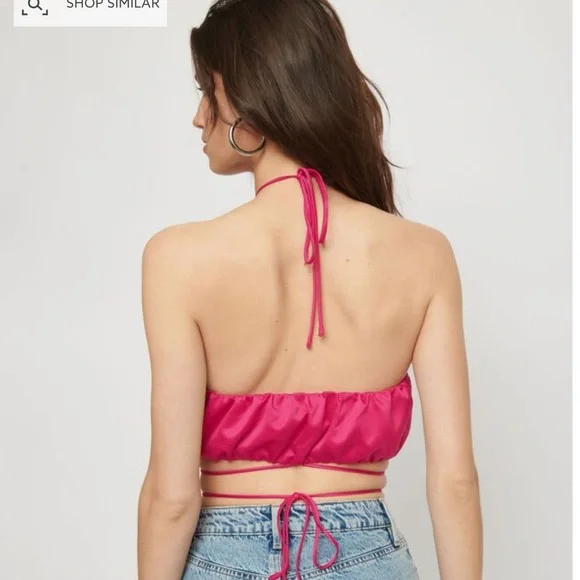 2 for 30)Pink satin cami in size extra small - Picture 6 of 8